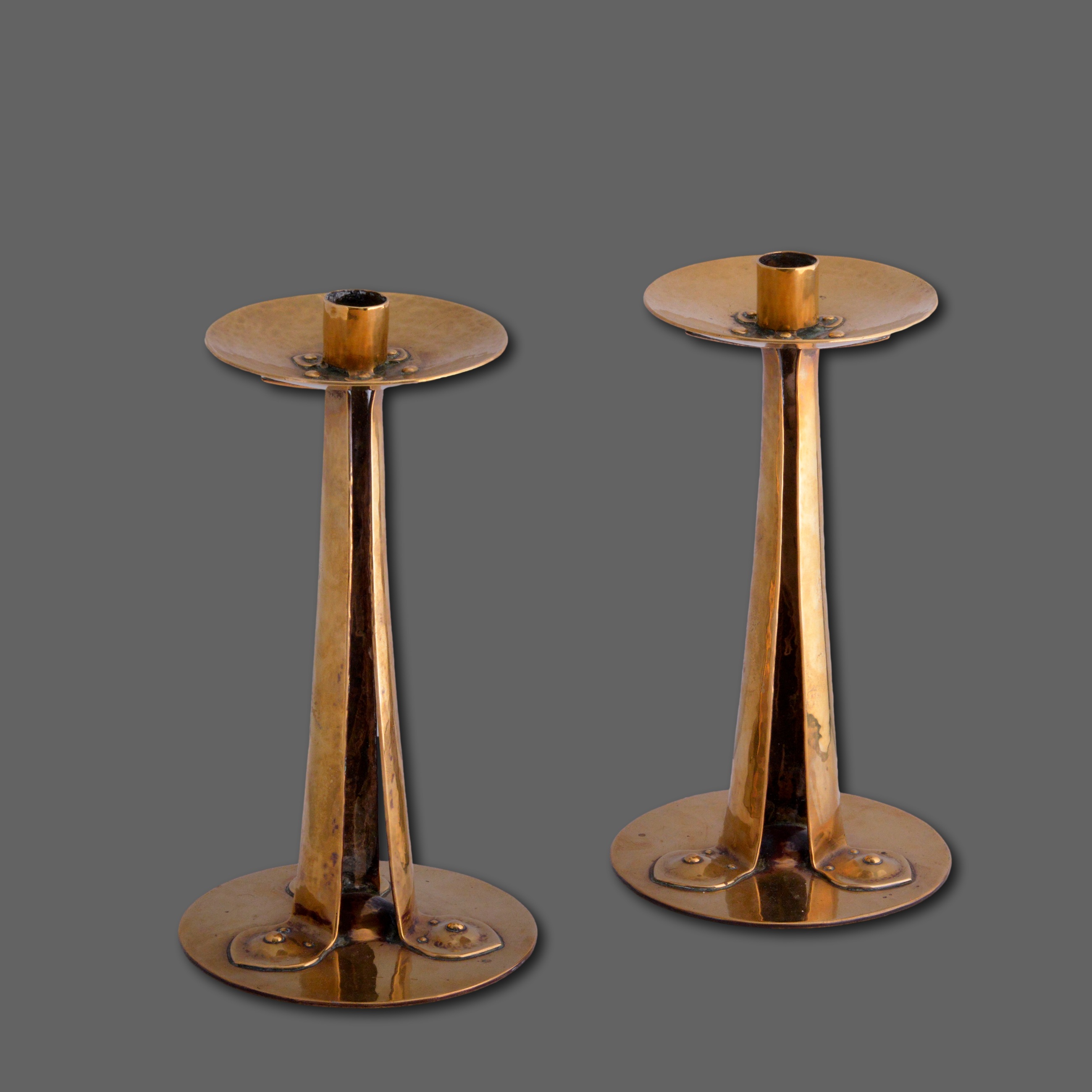 Thomas Pavitt arts and crafts candlesticks