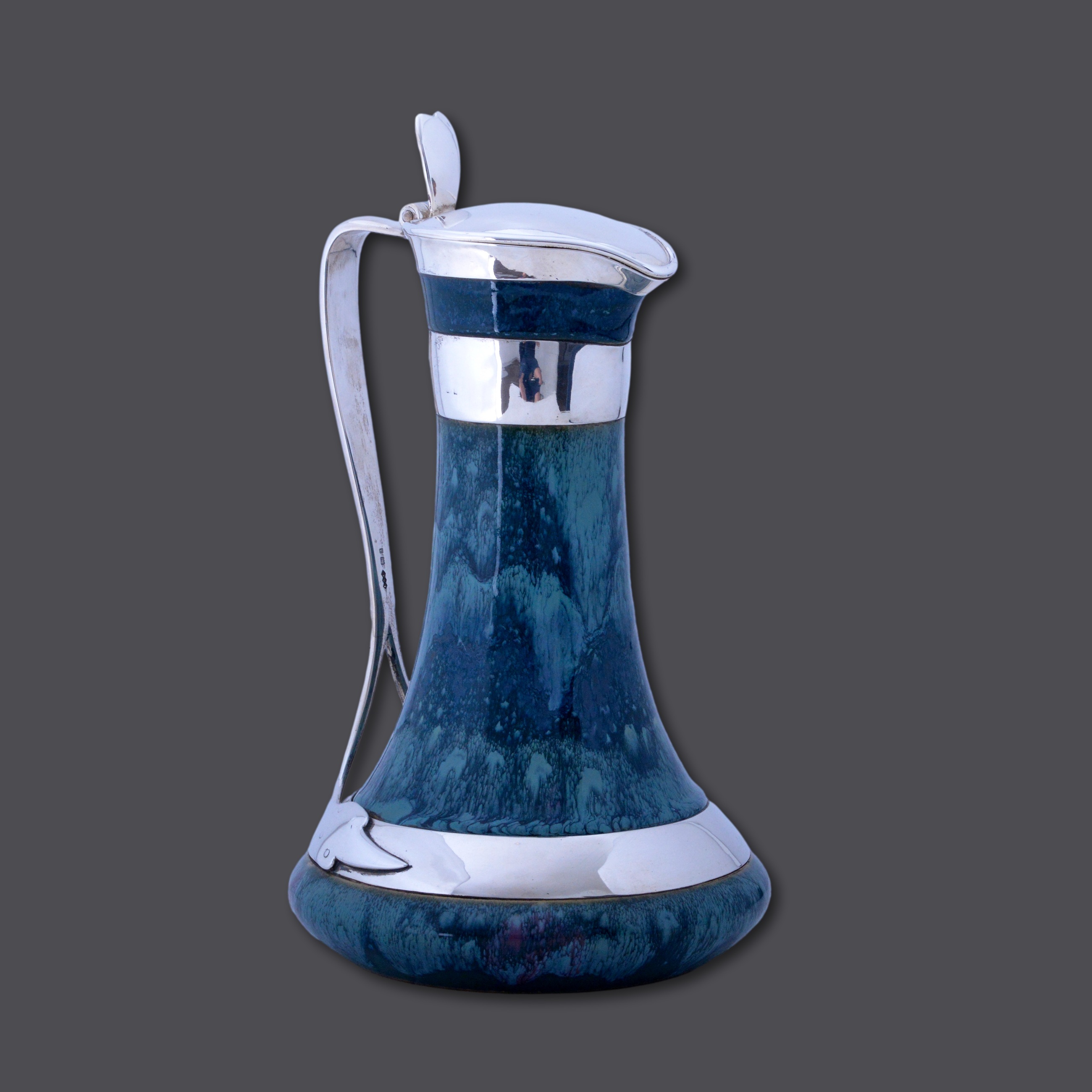 A Cymric silver jug with Ruskin pottery body, designed by Oliver Baker - Image 4