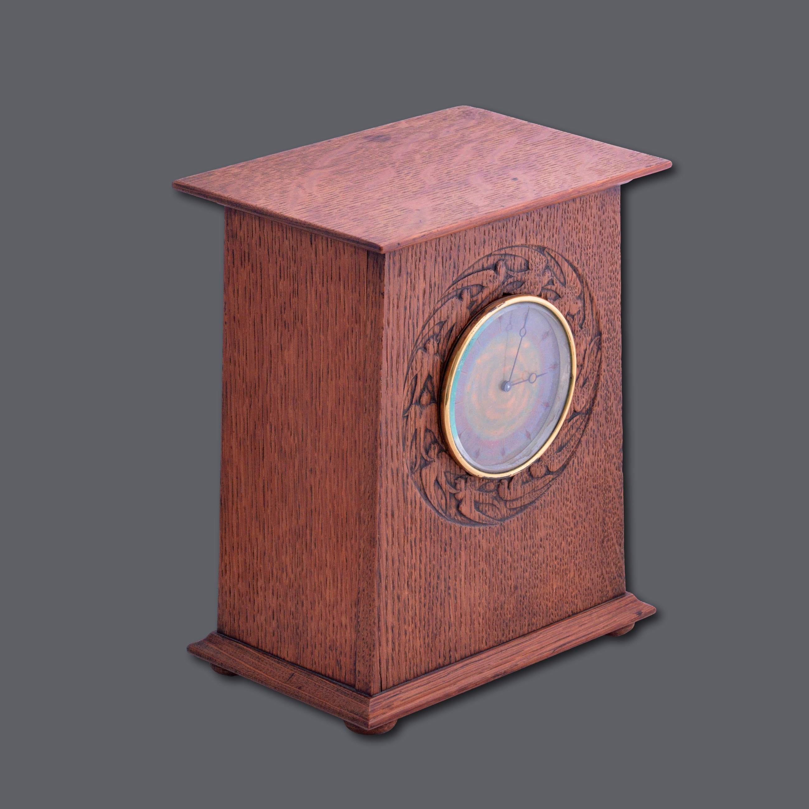 A rare wood and enamel clock by Charles Ashbee for the Guild of Handicraft - Image 2