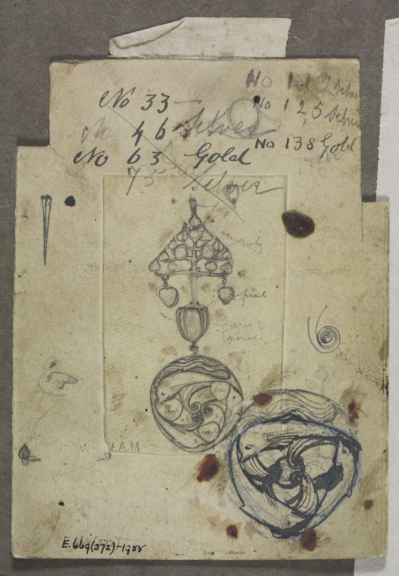 A pair of arts and crafts cufflinks attributed to Henry Wilson - Image 3
