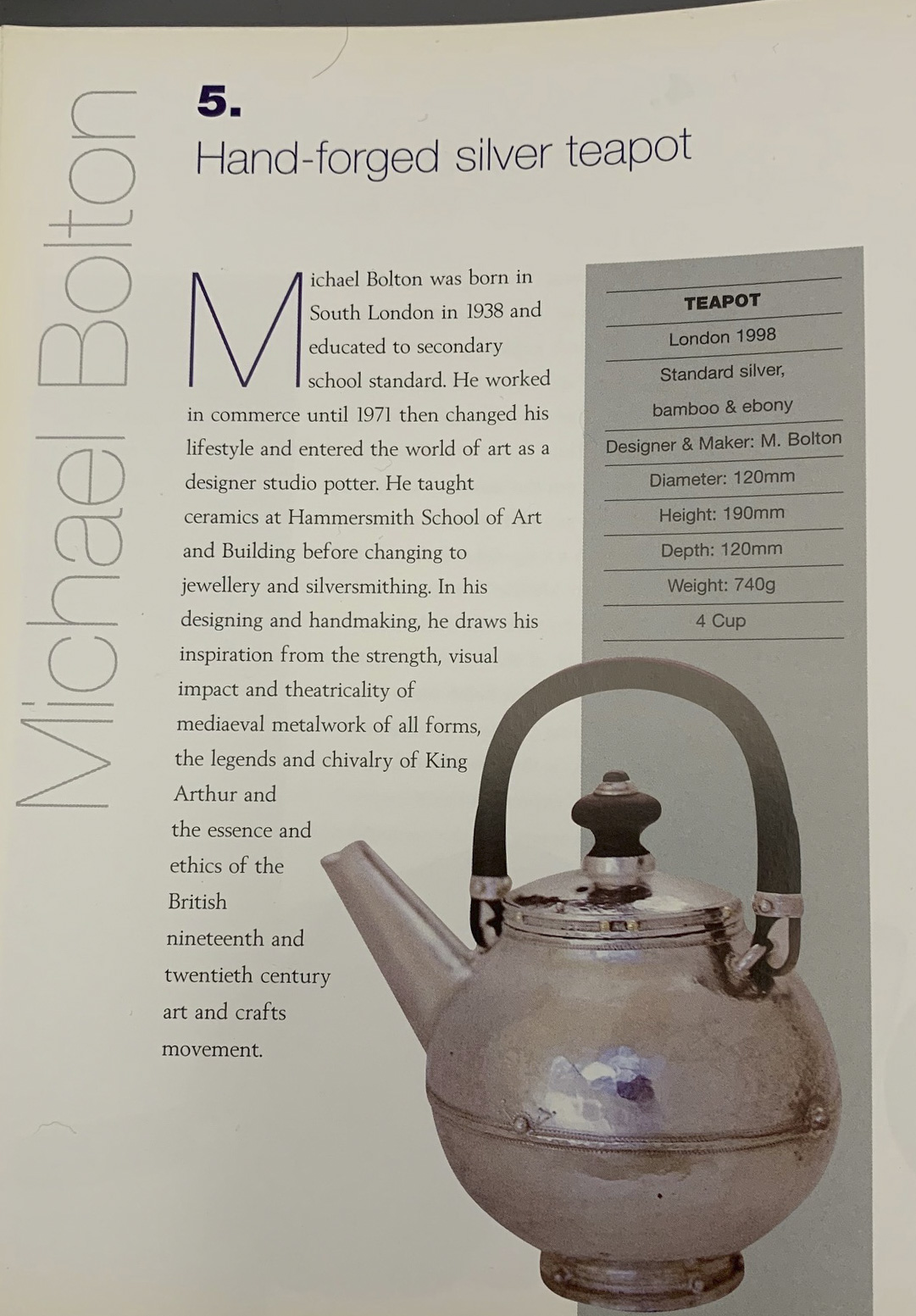 A Michael Allen Bolton silver teapot - Image 8